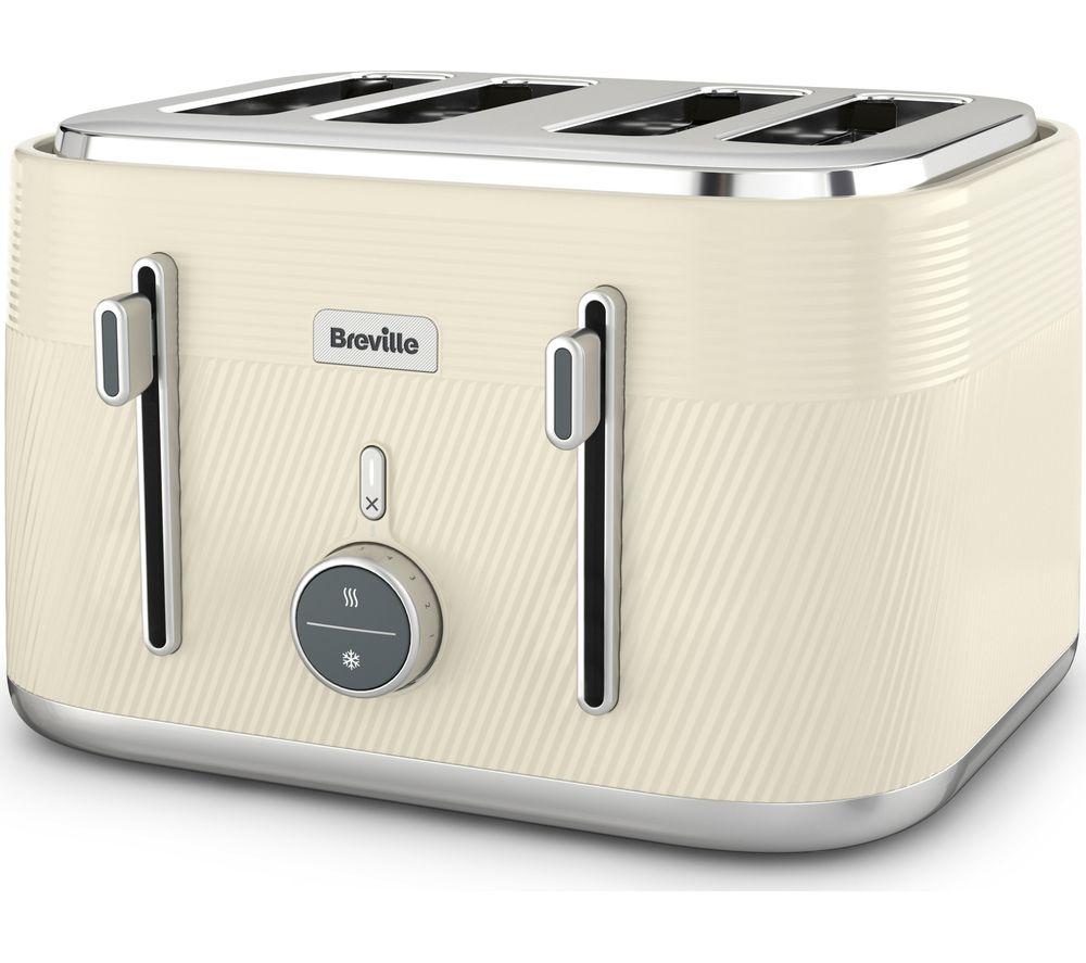 Cream Electric Breville Obliq 4 Slice Toaster (Refurbished VTT997) –