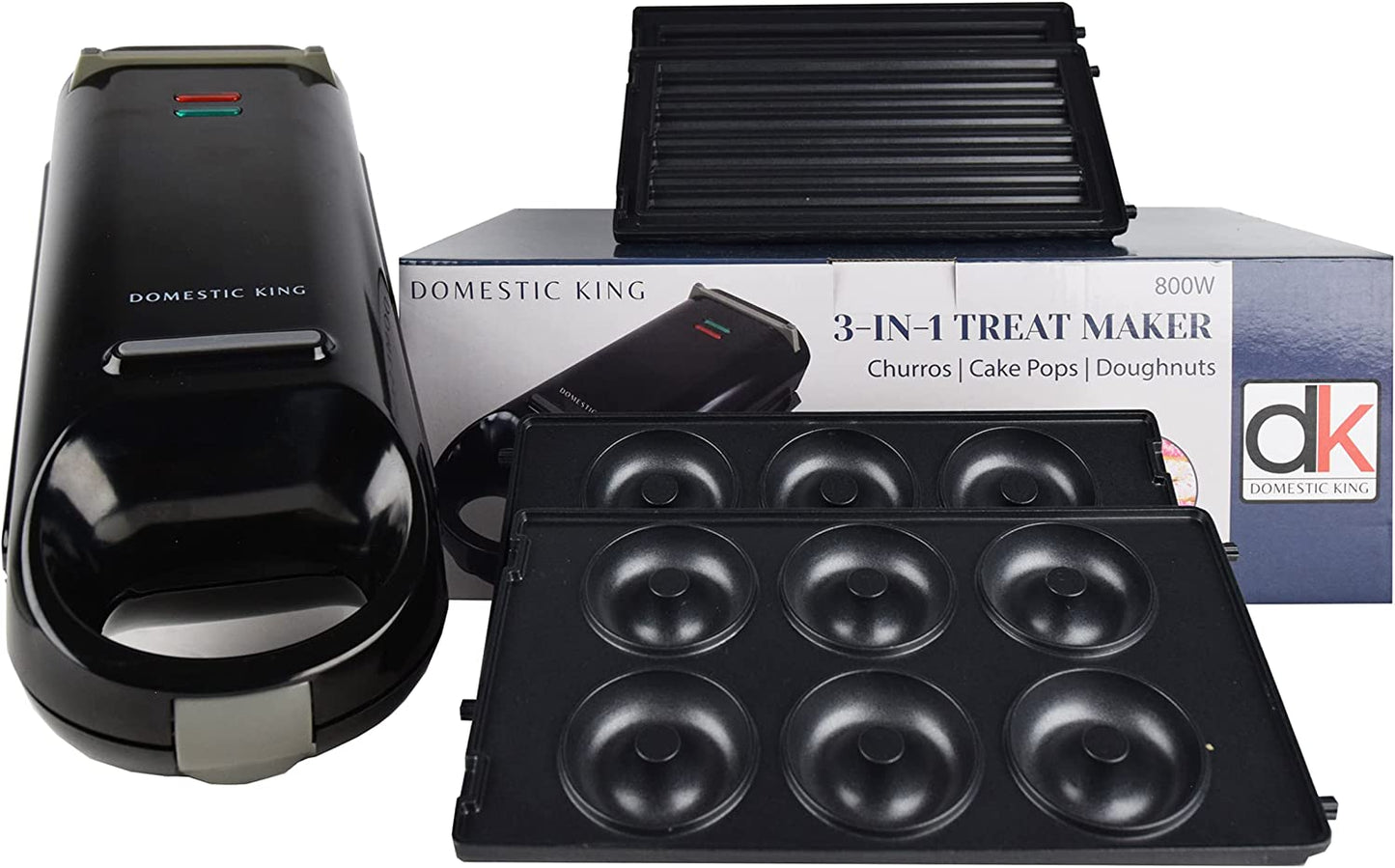 Domestic King 3 IN 1 Electric Treats Churros, Cake Pops and Doughnut Maker  (DK18032)