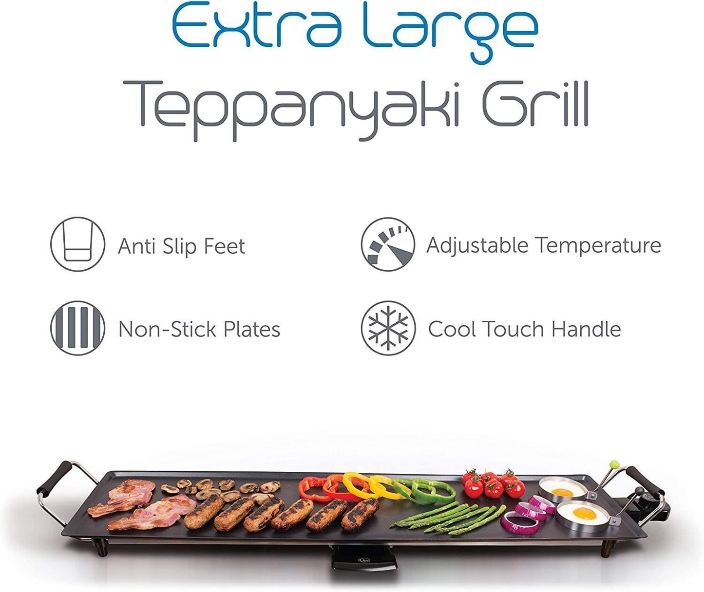 Extra Large Quest Electric Non-Stick Table Top Grill - Teppanyaki  (35790)