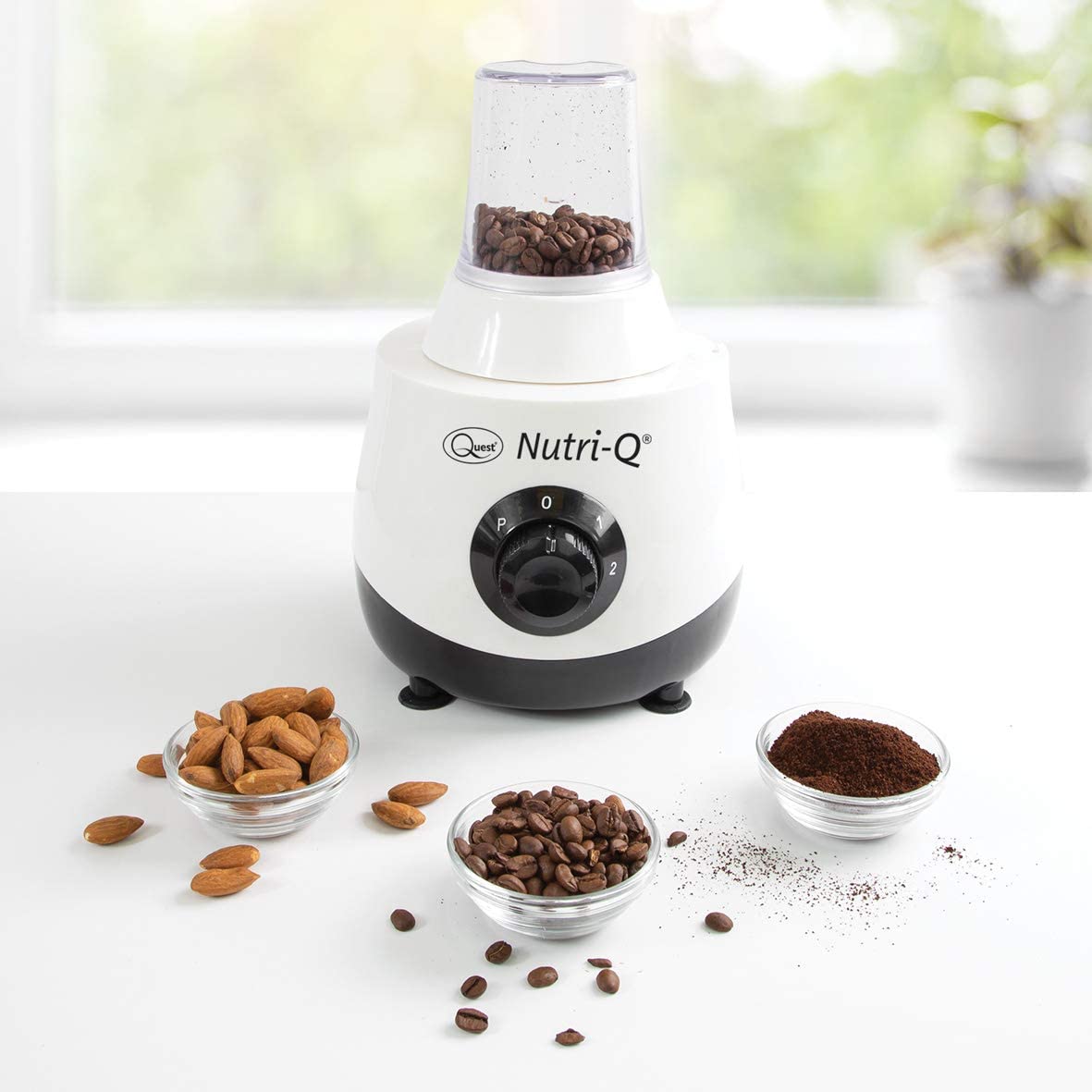 Quest Electric Nutri-Q White Food Processor & Coffee Grinder (34780)