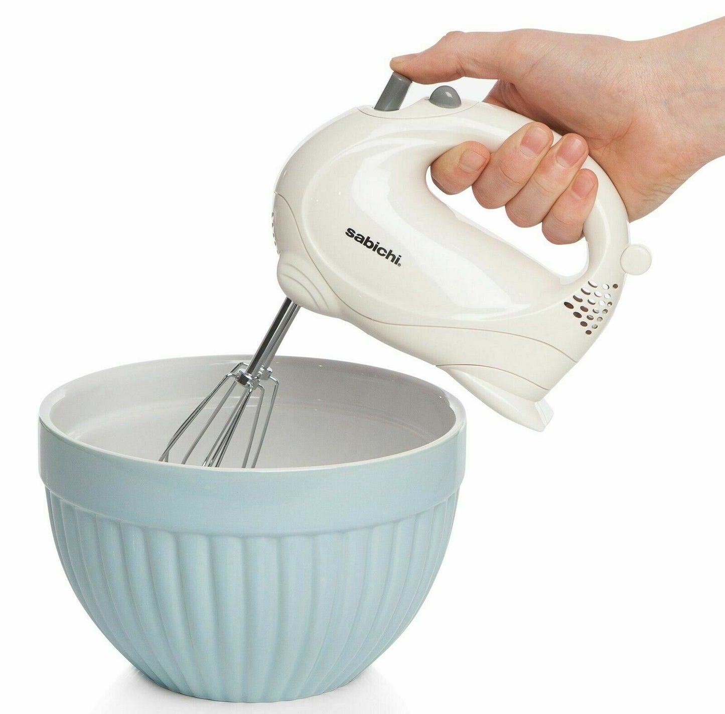Sabichi Electric White Gloss Food Hand Mixer 120W 5 Speed  (189103)