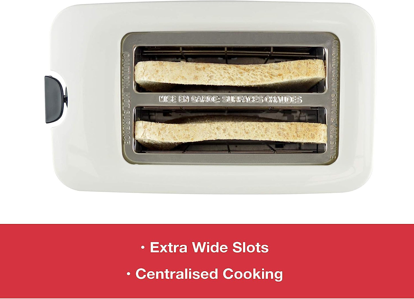 Extra-Wide White Electric 2 Slice Toaster Kitchen Perfected (E2020WH)