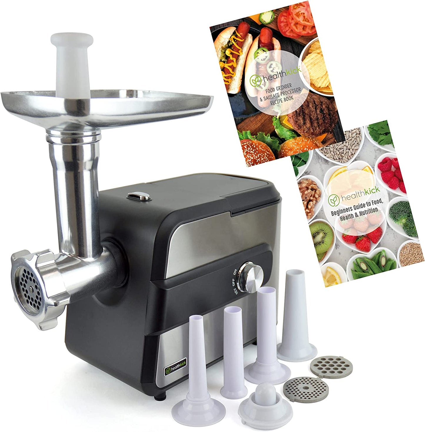 Powerful Healthkick Electric Black and Stainless Steel Food and Meat Grinder (K3321)