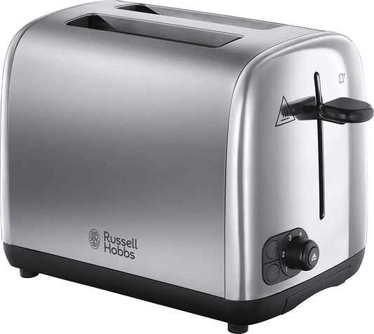 Electric Stainless Steel 2 Slice Russell Hobbs Toaster Brushed & Polished Finish (24080)