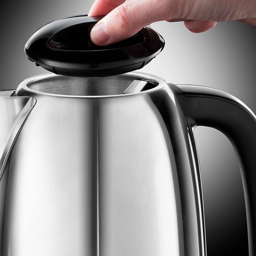 Polished Stainless Steel Electric Russell Hobbs Kettle Adventure (23911)