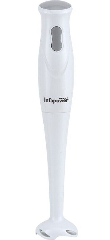 White Electric Food Hand Blender Infapower 400W with Stainless Steel Shaft (X103)